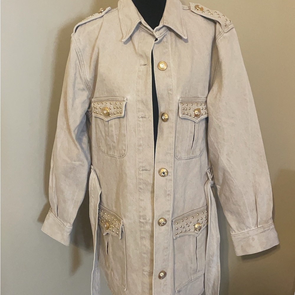 Denim vintage bejeweled jacket